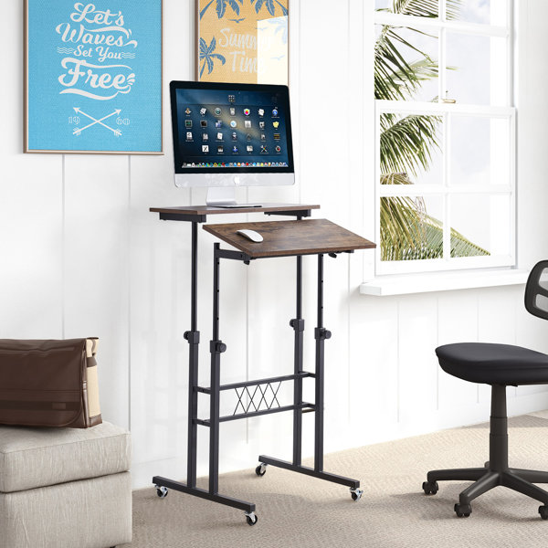 Vecelo Height Adjustable Standing Desk Converter Wayfair